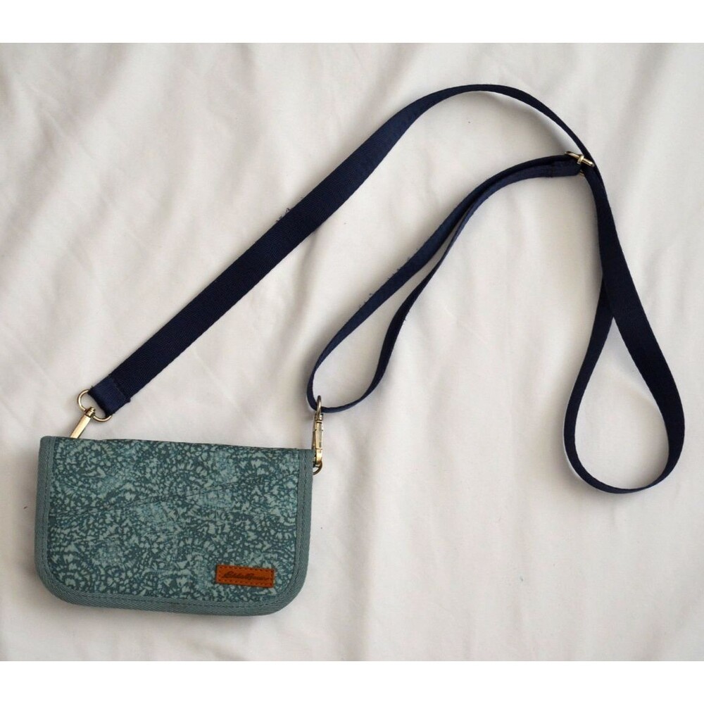 Eddie Bauer Mini Crossbody Wallet Womens Green Blue Replacement Strap